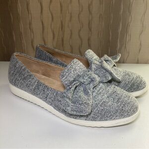 Life Stride Zest Bow Women's 10 Slip-On Casual Soft Velocity 2.0 Gray Knit